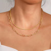 Alloy Sparkling Water Wave Chain Necklace Bracelet With Cross Crown Roman Numerals Pendant Electroplated Women's Jewelry