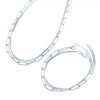 Alloy Sparkling Water Wave Chain Necklace Bracelet With Cross Crown Roman Numerals Pendant Electroplated Women's Jewelry