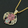Alloy Spidershaped Diamond Pendant Necklace With Twist Chain Hiphop Style For Men And Women