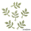 Alloy Spray Paint Leaf Series Jewelry Accessories For Diy Handmade Necklaces Bracelets Earrings