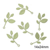 Alloy Spray Paint Leaf Series Jewelry Accessories For Diy Handmade Necklaces Bracelets Earrings