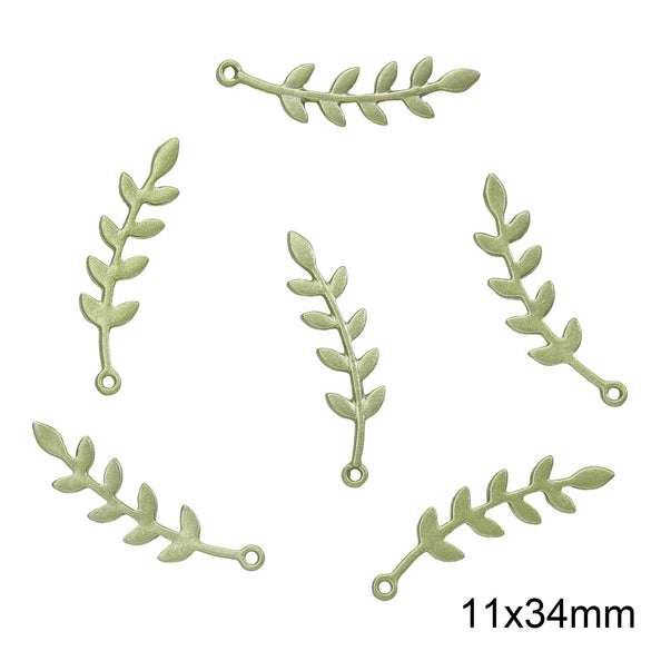 Alloy Spray Paint Leaf Series Jewelry Accessories For Diy Handmade Necklaces Bracelets Earrings