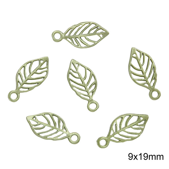 Alloy Spray Paint Leaf Series Jewelry Accessories For Diy Handmade Necklaces Bracelets Earrings