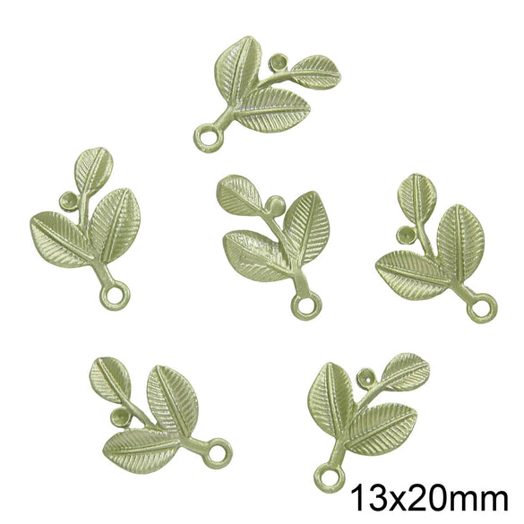 Alloy Spray Paint Leaf Series Jewelry Accessories For Diy Handmade Necklaces Bracelets Earrings