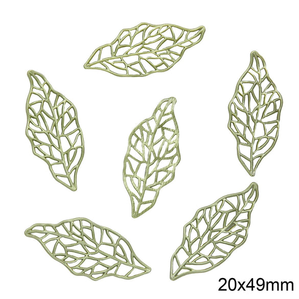 Alloy Spray Paint Leaf Series Jewelry Accessories For Diy Handmade Necklaces Bracelets Earrings