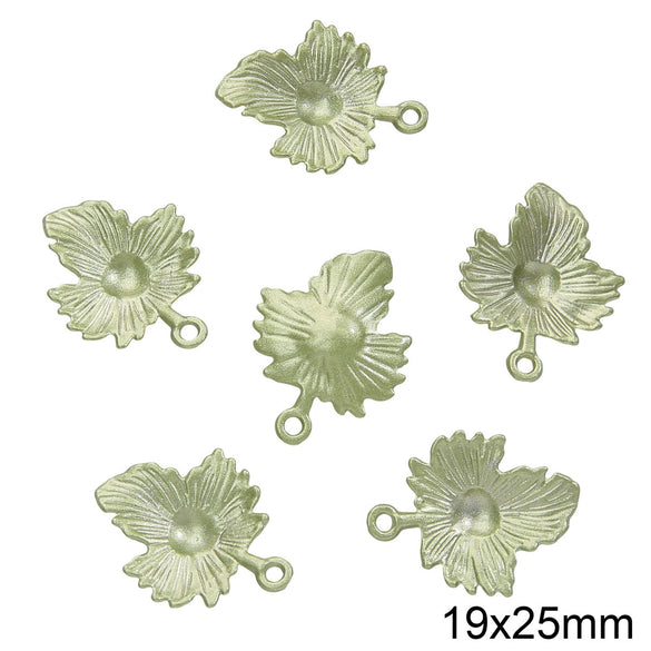 Alloy Spray Paint Leaf Series Jewelry Accessories For Diy Handmade Necklaces Bracelets Earrings