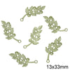 Alloy Spray Paint Leaf Series Jewelry Accessories For Diy Handmade Necklaces Bracelets Earrings