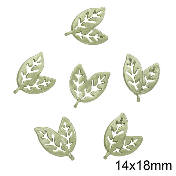 Alloy Spray Paint Leaf Series Jewelry Accessories For Diy Handmade Necklaces Bracelets Earrings
