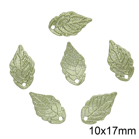 Alloy Spray Paint Leaf Series Jewelry Accessories For Diy Handmade Necklaces Bracelets Earrings