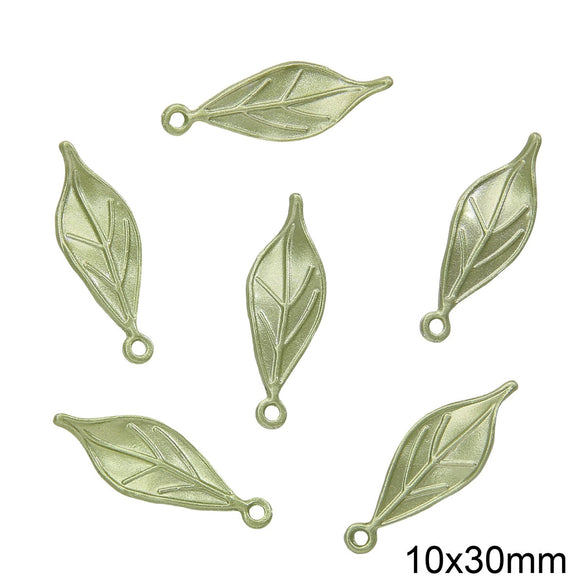 Alloy Spray Paint Leaf Series Jewelry Accessories For Diy Handmade Necklaces Bracelets Earrings