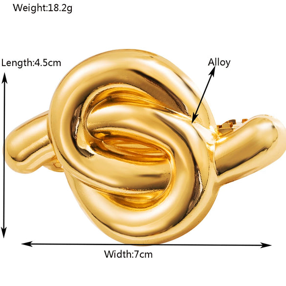 Alloy Spring Clip Headwear With Geometric And Flower Design Electroplated For Women