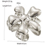 Alloy Spring Clip Headwear With Geometric And Flower Design Electroplated For Women