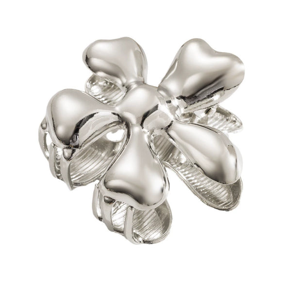 Alloy Spring Clip Headwear With Geometric And Flower Design Electroplated For Women