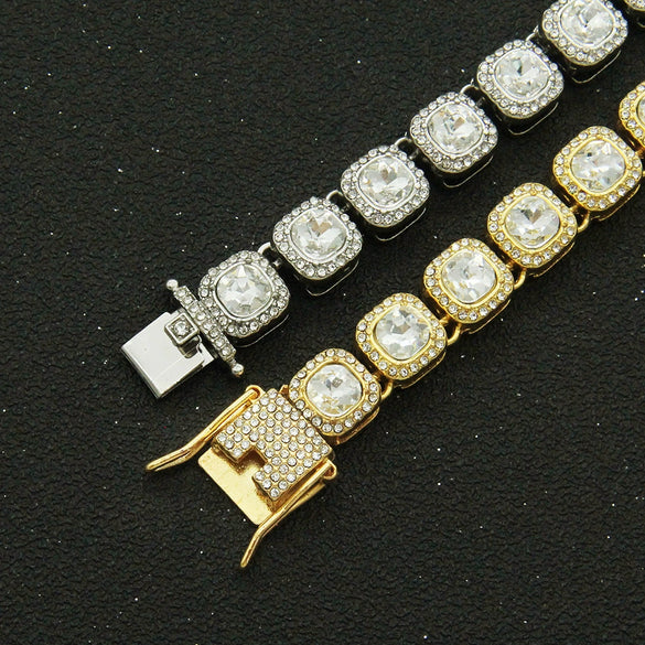 Alloy Square Diamond Geometric Style Unisex Bracelet