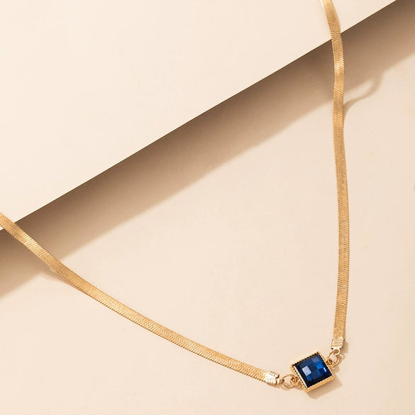 Alloy Square Geometric Simple Style Women's Clavicle Chain Necklace Jewelry
