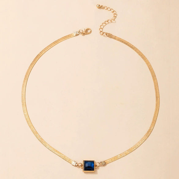 Alloy Square Geometric Simple Style Women's Clavicle Chain Necklace Jewelry
