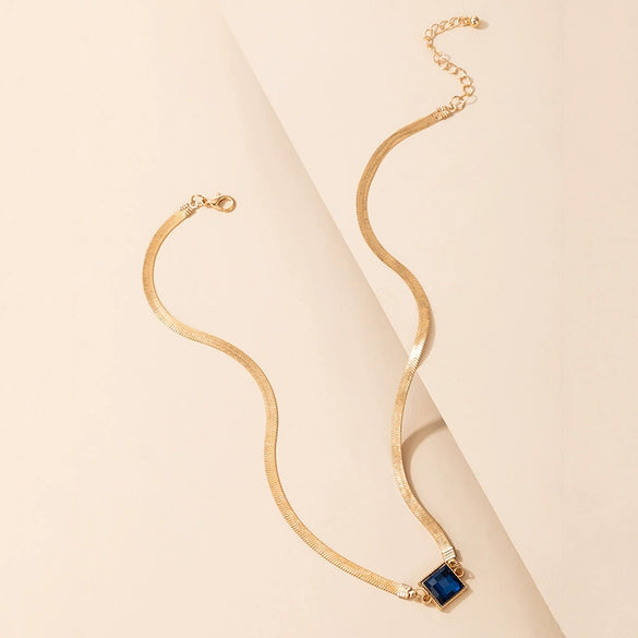 Alloy Square Geometric Simple Style Women's Clavicle Chain Necklace Jewelry