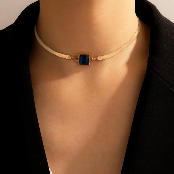 Alloy Square Geometric Simple Style Women's Clavicle Chain Necklace Jewelry