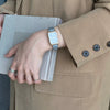 Alloy Square Retro Simple Quartz Watch For Female With Ordinary Glass Mirror And Leisure Style