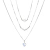 Alloy Stacked Butterfly Letter Love Clavicle Necklace With Heart Shape Geometric Animal Pattern And Diamond Design