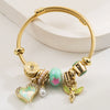 Alloy Stainless Steel Beaded Handmade Bracelet With Diamond Design Unisex