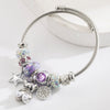 Alloy Stainless Steel Bear Star Round Bracelet Set With Diamonds Simple Style Unisex