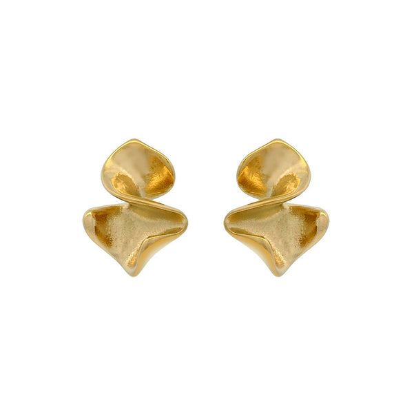 Alloy Stainless Steel Electroplated Geometric Irregular Earrings For Women