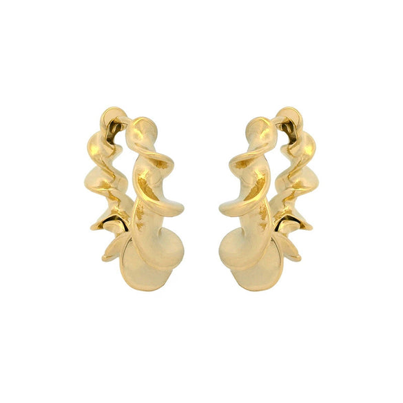 Alloy Stainless Steel Electroplated Wave Geometric Retro Simple Elegant Women's Earrings