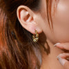 Alloy Stainless Steel Electroplated Wave Geometric Retro Simple Elegant Women's Earrings