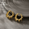 Alloy Stainless Steel Electroplated Wave Geometric Retro Simple Elegant Women's Earrings