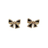 Alloy Stainless Steel Electroplating Bow Earrings For Women