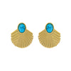 Alloy Stainless Steel Geometric Fanshaped Electroplated Retro Women's Earrings