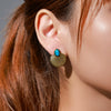 Alloy Stainless Steel Geometric Fanshaped Electroplated Retro Women's Earrings