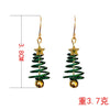 Alloy Star Christmas Tree Earrings With Pastoral Floral Design Trendy Wholesale Fashion Jewelry