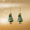 Alloy Star Christmas Tree Earrings With Pastoral Floral Design Trendy Wholesale Fashion Jewelry