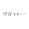 Alloy Star Earrings For Women Electroplated Minimalist Style
