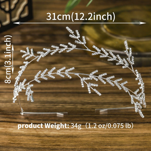 Alloy Star Pattern Bridal Hair Band Baroque Rhinestone Fashion Style