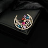 Alloy Star Shaped Diamond Encrusted Brooch Jewelry With Electroplating Processing