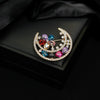 Alloy Star Shaped Diamond Encrusted Brooch Jewelry With Electroplating Processing