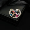 Alloy Star Shaped Diamond Encrusted Brooch Jewelry With Electroplating Processing