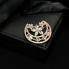 Alloy Star Shaped Diamond Encrusted Brooch Jewelry With Electroplating Processing