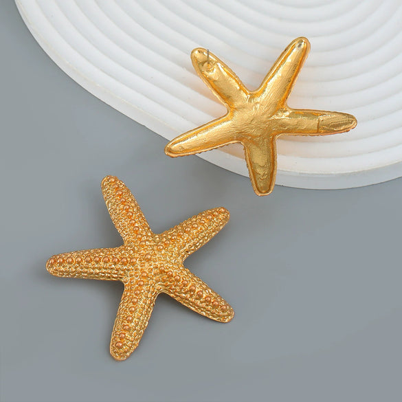 Alloy Starfish Animal Style Electroplated Women's Jewelry Earrings