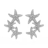 Alloy Starfish Diamond Earrings Trendy Jewelry For Women