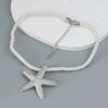 Alloy Starfish Pendant Necklace For Women Electroplated Ocean Animal Style