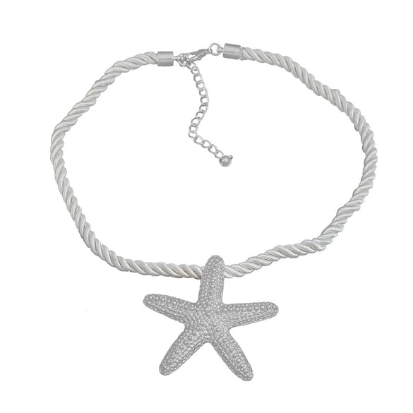 Alloy Starfish Pendant Necklace For Women Electroplated Ocean Animal Style