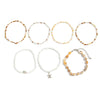 Alloy Starfish Pendant Shell Anklet Vacation Style Beaded Ankle Chain Set For Women
