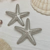 Alloy Starfish Shell Conch Earrings Minimalist Style Electroplated For Women