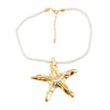 Alloy Starfish Women's Necklace With Geometric Style And Electroplating Treatment