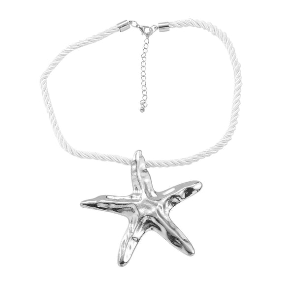 Alloy Starfish Women's Necklace With Geometric Style And Electroplating Treatment