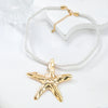 Alloy Starfish Women's Necklace With Geometric Style And Electroplating Treatment